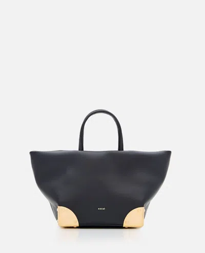 Sacai Corner Metal Tote Small In Black