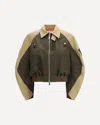 Sacai Oversized Cotton-canvas And Shell Bomber Jacket In Green