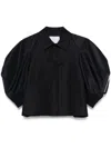 Sacai Cotton And Nylon Jacket In Black