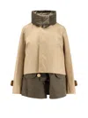 Sacai Cotton And Nylon Jacket In Multi
