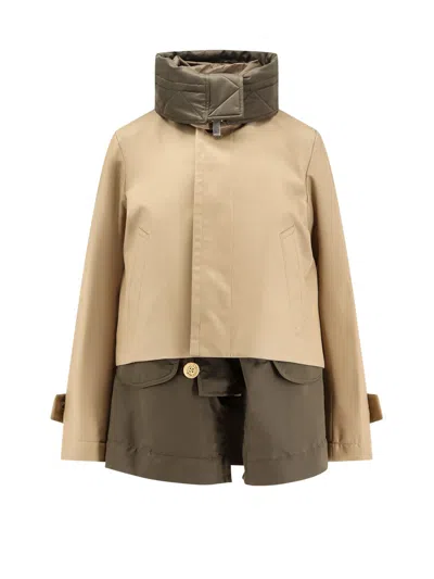 SACAI COTTON AND NYLON JACKET