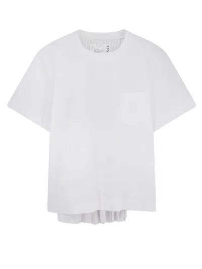 Sacai Cotton And Polyester T-shirt In Neutral
