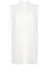 Sacai Pleat-detail Shirt Dress In White