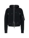 Sacai Sponge Double-layer Bomber Jacket In Black