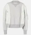 Sacai Cotton-blend Sweater In Grey