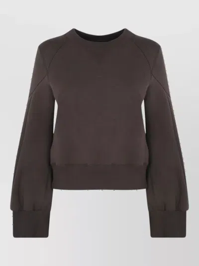Sacai Cotton Blend Sweatshirt In Green