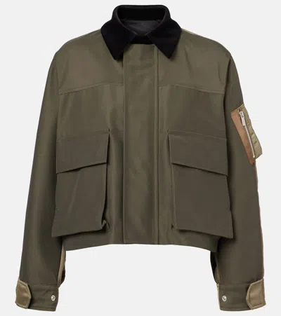 SACAI COTTON-BLEND TWILL BLOUSON