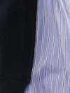 Sacai Cotton Cardigan With Mesh Inserts