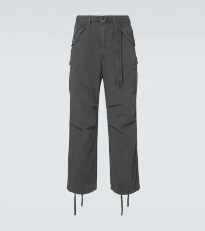 Sacai Cotton Cargo Pants In Black