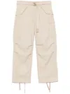 Sacai Cotton Cargo Trousers In Beige