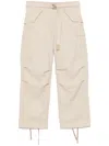 Sacai Cotton Cargo Trousers In Beige