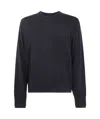 Sacai Cashmere Cotton Knit Pullover In Black