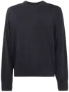 Sacai Cashmere Cotton Knit Pullover In Black