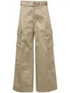 Sacai High-rise Cotton Gabardine Straight Pants