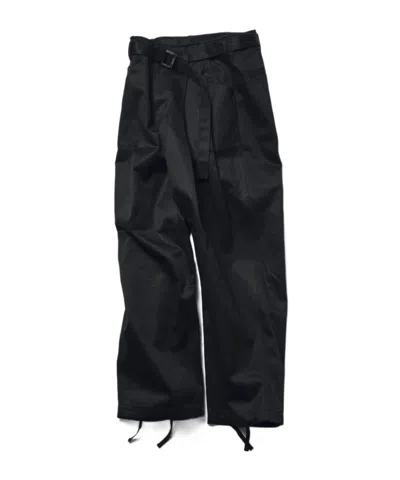 Sacai Cotton Chino Pants In Black