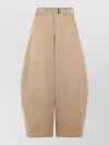 Sacai Womens Beige Wide-leg Belted Cotton Chino Shorts In Neutral
