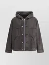 Sacai Gray Hooded Denim Jacket