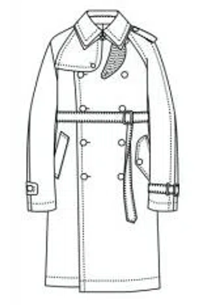 Sacai Cotton Gabardine Coat In Beige