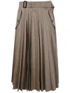 Sacai Cotton Gabardine Skirt Clothing In Brown