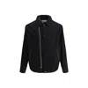 Sacai Buttoned Collar Cotton Jacket With Elasticized Hem