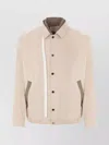 Sacai Cotton Jacket Collared Elasticated Hem In Neutrals