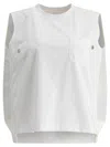 Sacai Cotton Jersey And Nylon Twill Tank Top