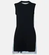 Sacai Cotton Jersey Minidress In Blue
