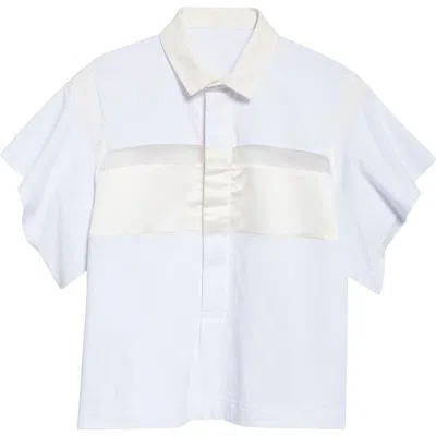 Sacai Cotton Jersey Pullover In White