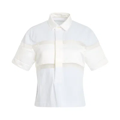 Sacai Rugby T-shirt In White