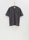 Sacai Cotton Crew Neck T-shirt With Chest Pocket In Gray