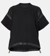 Sacai Cotton Jersey T-shirt In Black