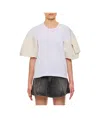Sacai Cotton Jersey T-shirt In White