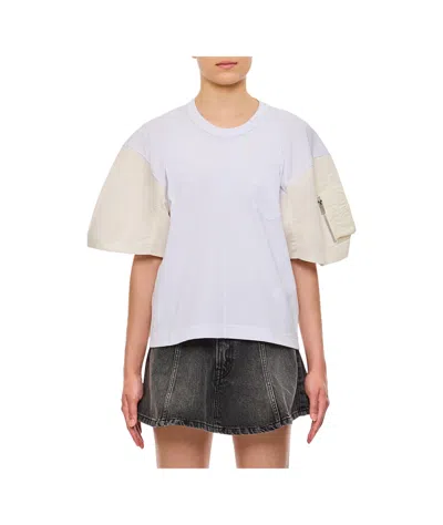 SACAI COTTON JERSEY T-SHIRT