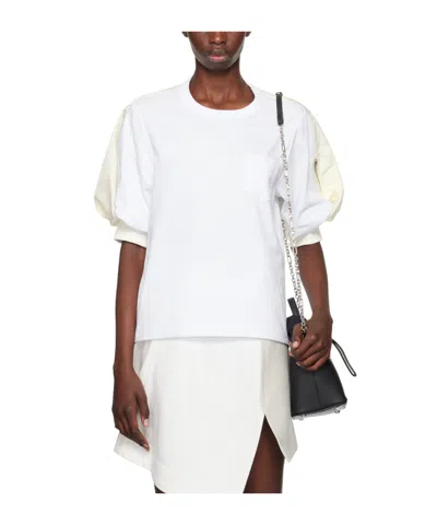 SACAI COTTON JERSEY T-SHIRT