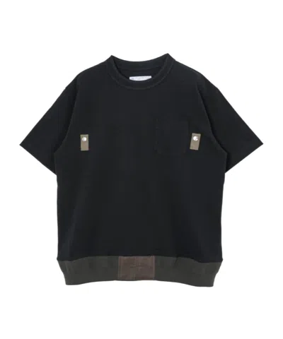 Sacai Cotton Jersey T-shirt In Black