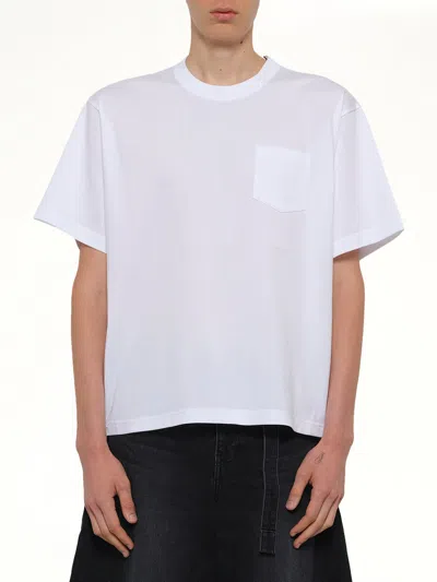 SACAI COTTON JERSEY T-SHIRT