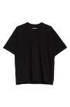 Sacai Black Cotton Jersey T-shirt In Black 001