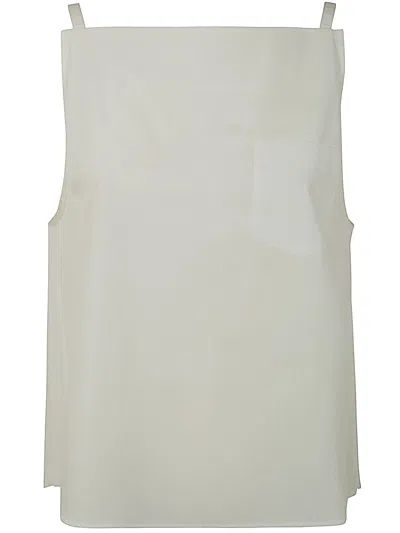 Sacai Cotton Poplin Camisole Shirt In White