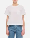 Sacai Nylon Twill & Cotton Jersey T-shirt In White