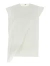 Sacai Cotton Poplin Pullover Shirt And Blouse White In White