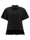 Sacai Cotton Poplin Shirt Shirts Black