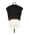 Sacai Cotton Poplin Shirt In Black