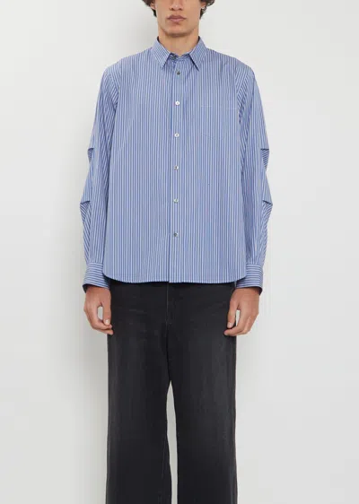 Sacai Cotton Poplin Shirt In Blue