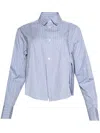 Sacai Cotton Poplin Shirt In Blue