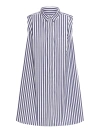Sacai Cotton Dress With Striped Pattern In Navy Stripe