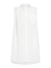 Sacai Cotton Poplin Shirt Dress In Off White