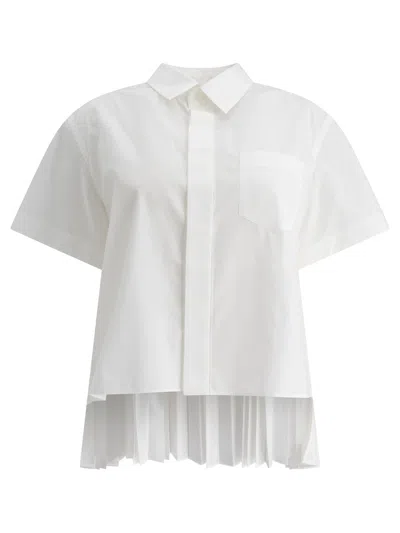Sacai Cotton Poplin Shirt Shirts White