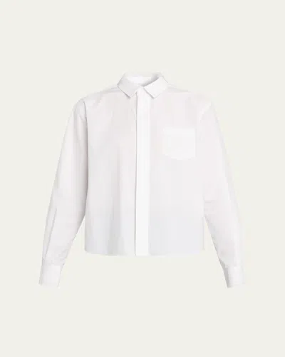 Sacai Cotton Poplin Shirt In White
