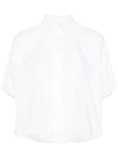 Sacai Cotton Poplin Shirt In White