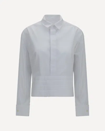 Sacai Cotton Poplin Shirt With Belt In Multi